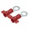 Panduit Ring Terminal, 3/8 in Stud Size, 18 AWG, 600 V, Vinyl Insulated, Red, 2000 PK PV18-38RB-2K - alternate 1